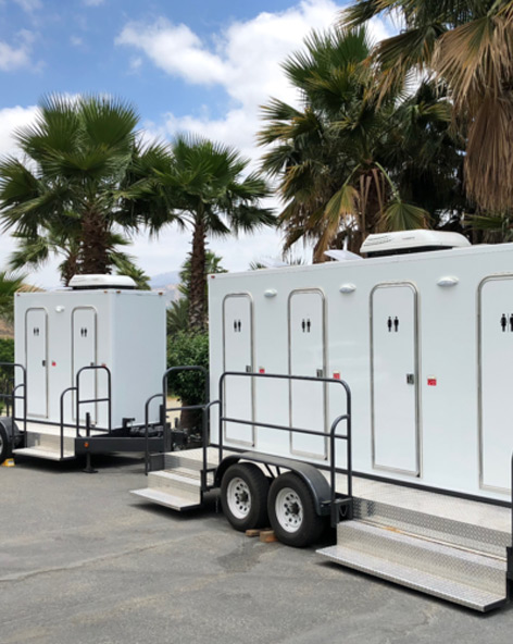 Wedding Luxury Toilet Rentals - 2 and 4 station restroom trailers