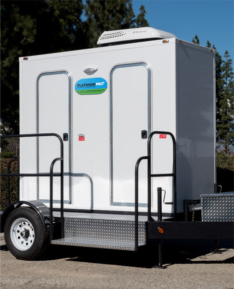 2 Station Deluxe Portable Restroom Trailers 